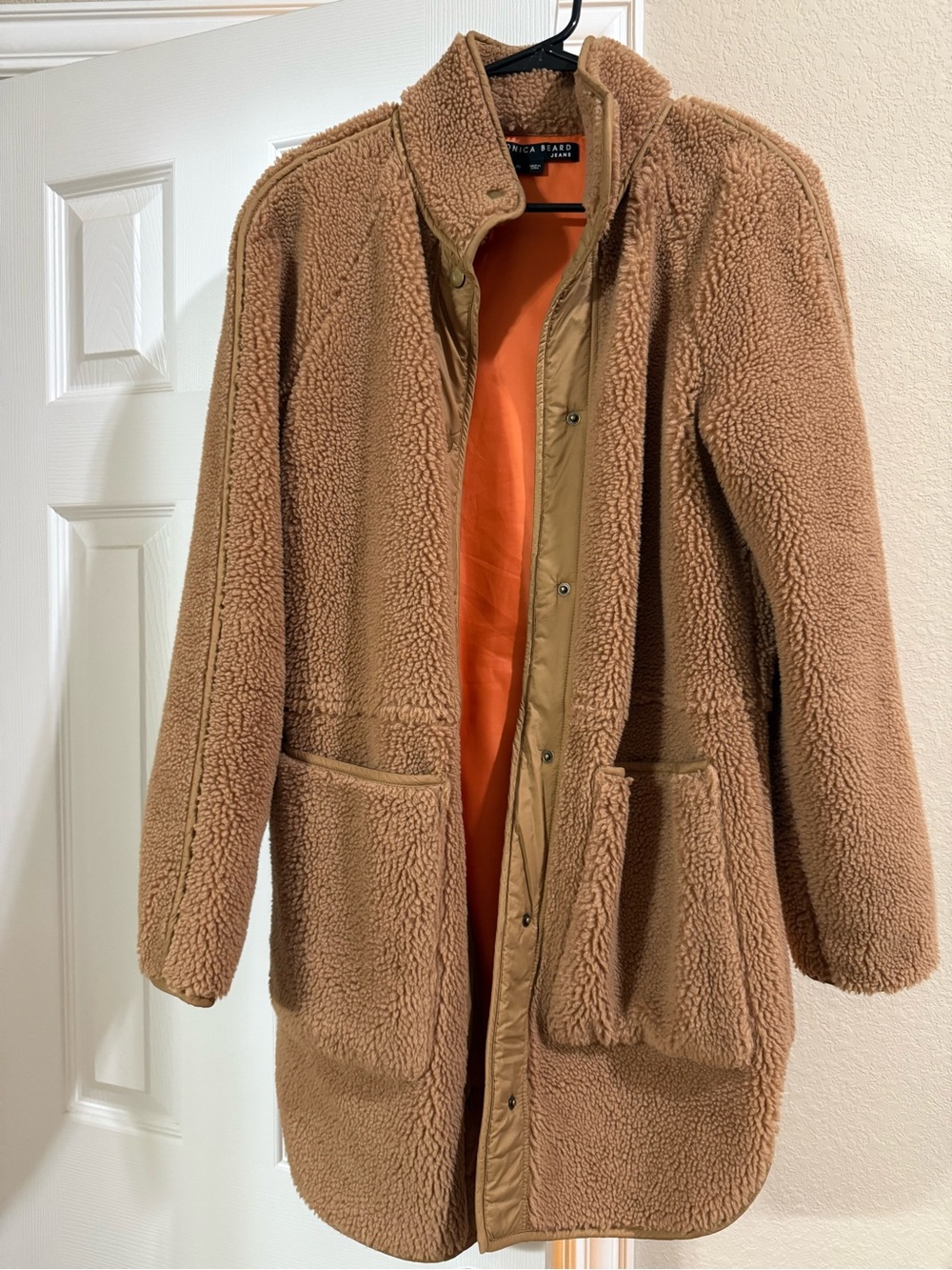 Veronica Beard Jeans Sherpa Teddy Coat - Camel - Picture 2 of 6